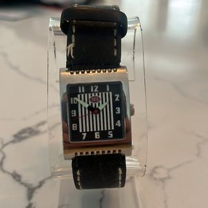 Vintage YOTA - Radio YOTA - stainless steel watch with leather band